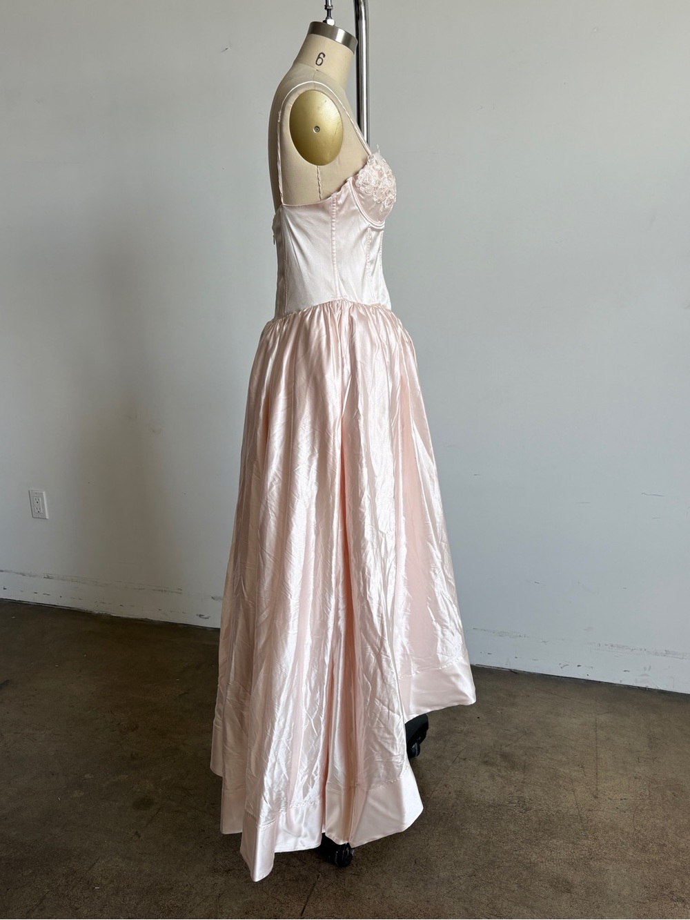 $769 NWT For Love & Lemons “Nara” Pink Tulle Dress Gown Wedding Sz Large - Picture 9 of 13